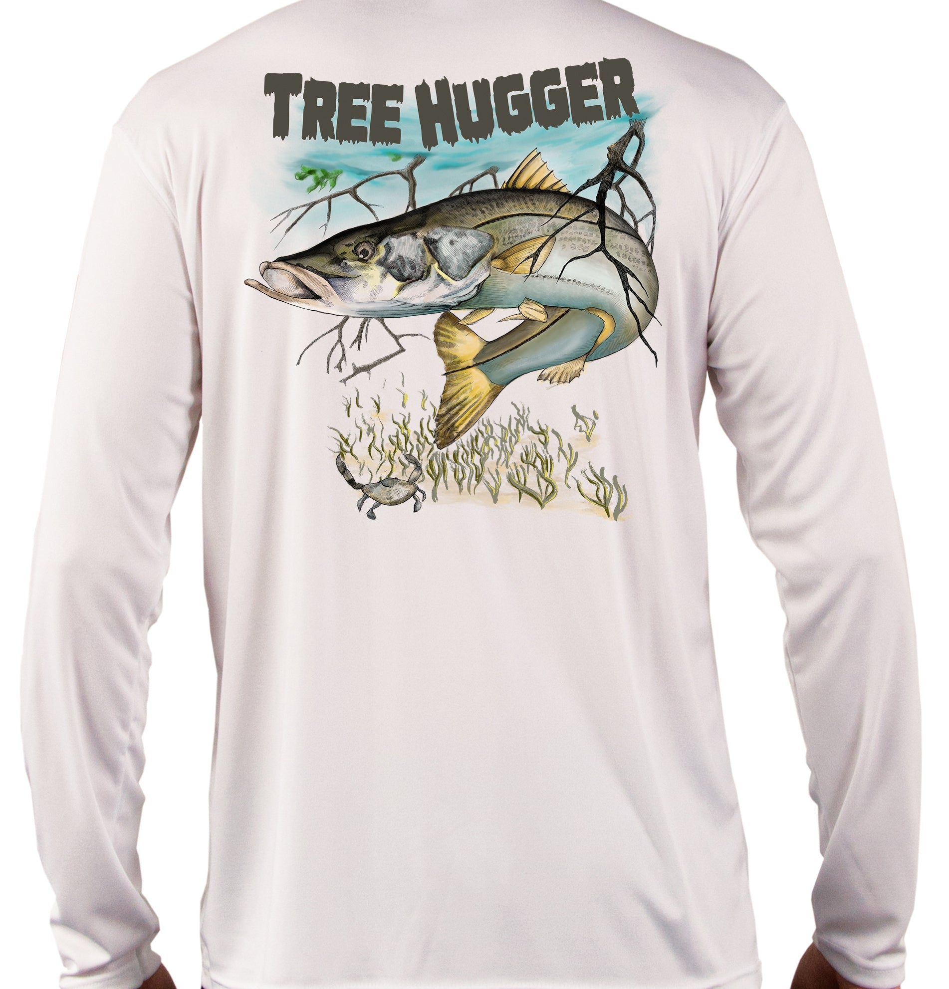 Snook Fishing Shirts Tree Hugger Quick Dry Lightweight UPF 50+ Long Sleeve Rash Guard Swim Moisture Wicking - Skiff Life