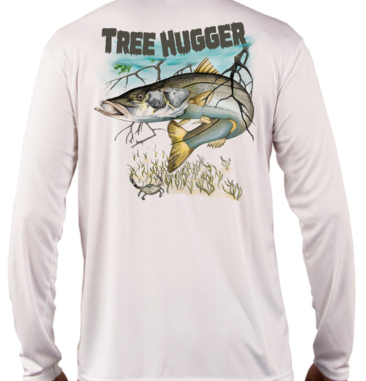 Snook Fishing Shirts Tree Hugger Quick Dry Lightweight UPF 50+ Long Sleeve Rash Guard Swim Moisture Wicking - Skiff Life