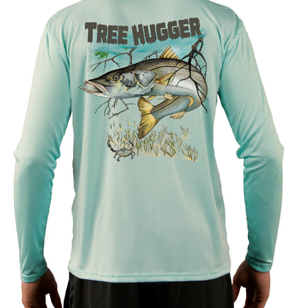 Snook Fishing Shirts Tree Hugger Quick Dry Lightweight UPF 50+ Long Sleeve Rash Guard Swim Moisture Wicking - Skiff Life