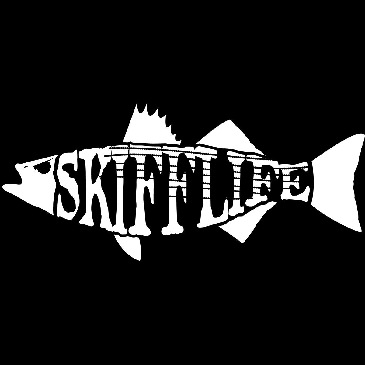 Skiff Life Striped Bass Fishing Decal UV - Protected Vinyl Striper Sticker for Boats, Trucks, Coolers - Skiff Life