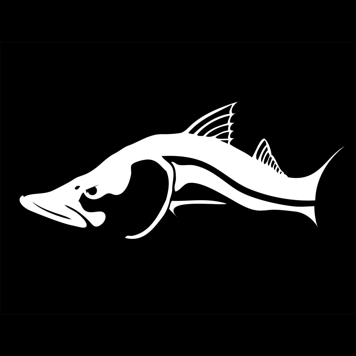 Snook Decal in Black or White by Skiff Life - Skiff Life