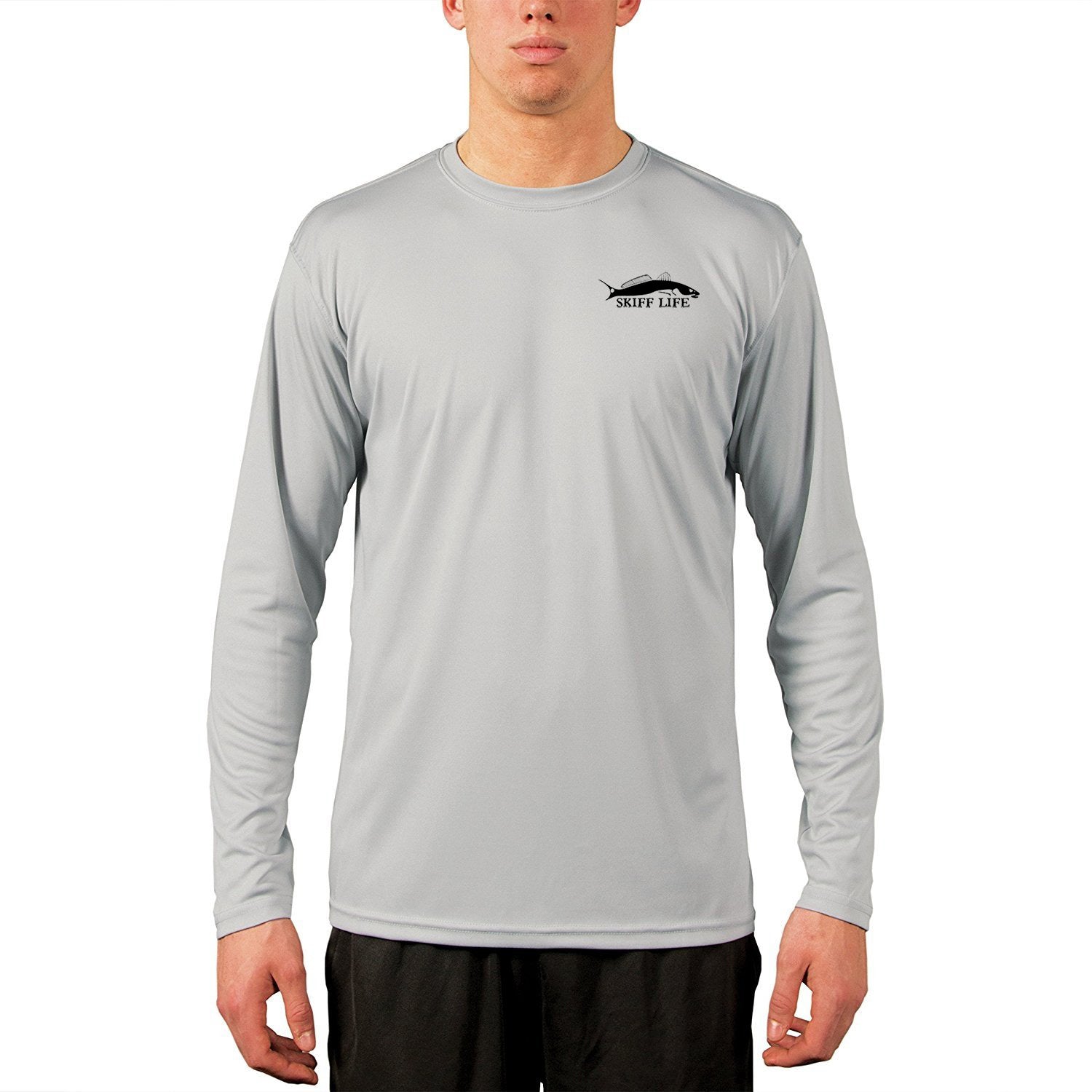 Snook Fishing Shirt with Skiff Life Text Snook Fish - Long Sleeve, UPF/SPF 50 Sun Shirt - Skiff Life