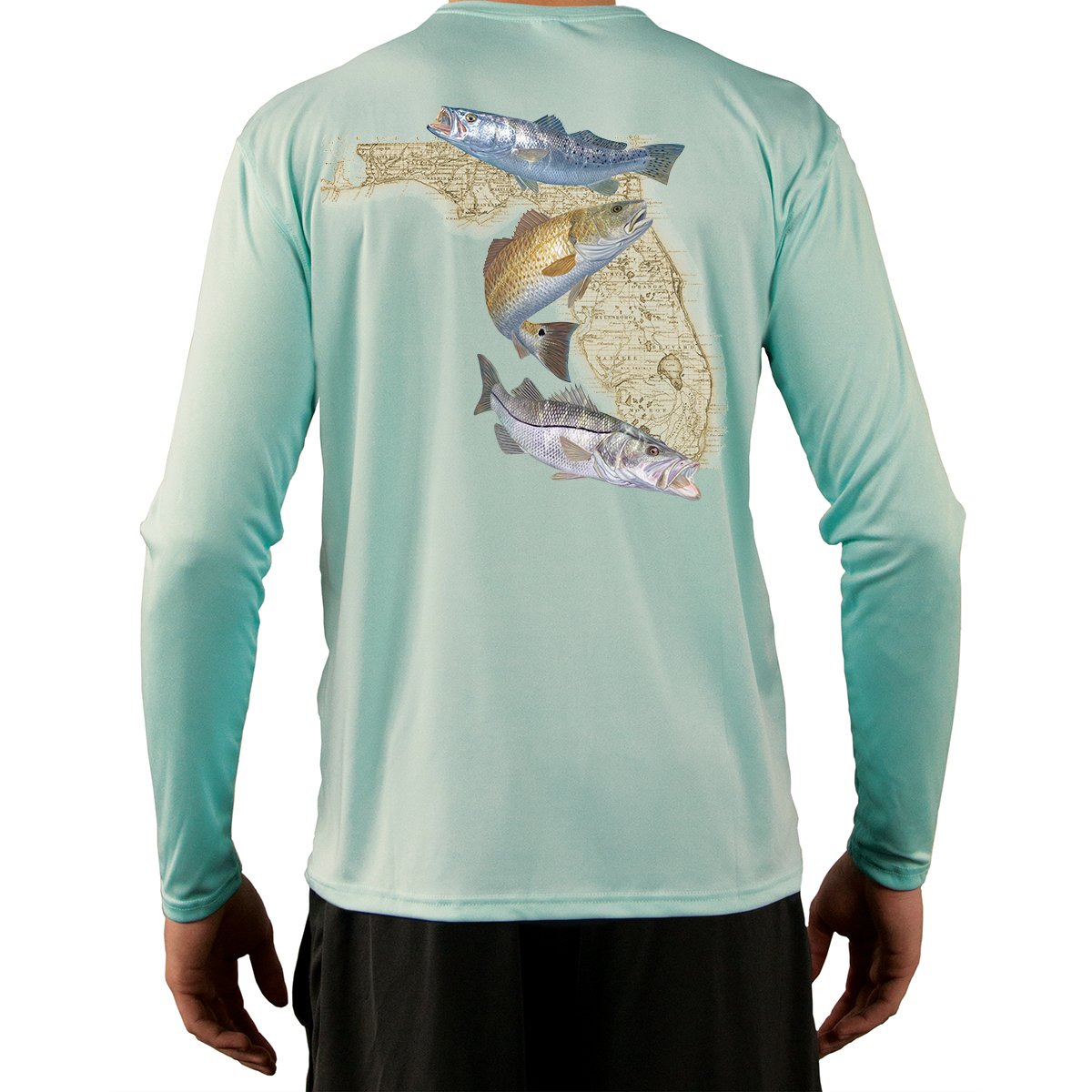 Snook, Redfish & Trout Florida Inshore Slam Men's Fishing Shirt - Skiff Life