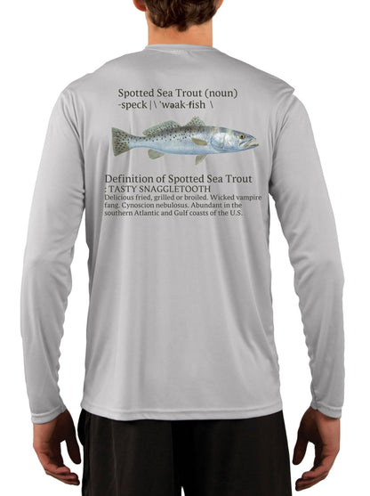 Speckled Trout Fishing Shirts for Men Skiff Inshore - UV +50 Sun Protection Moisture Wicking Technology - Skiff Life