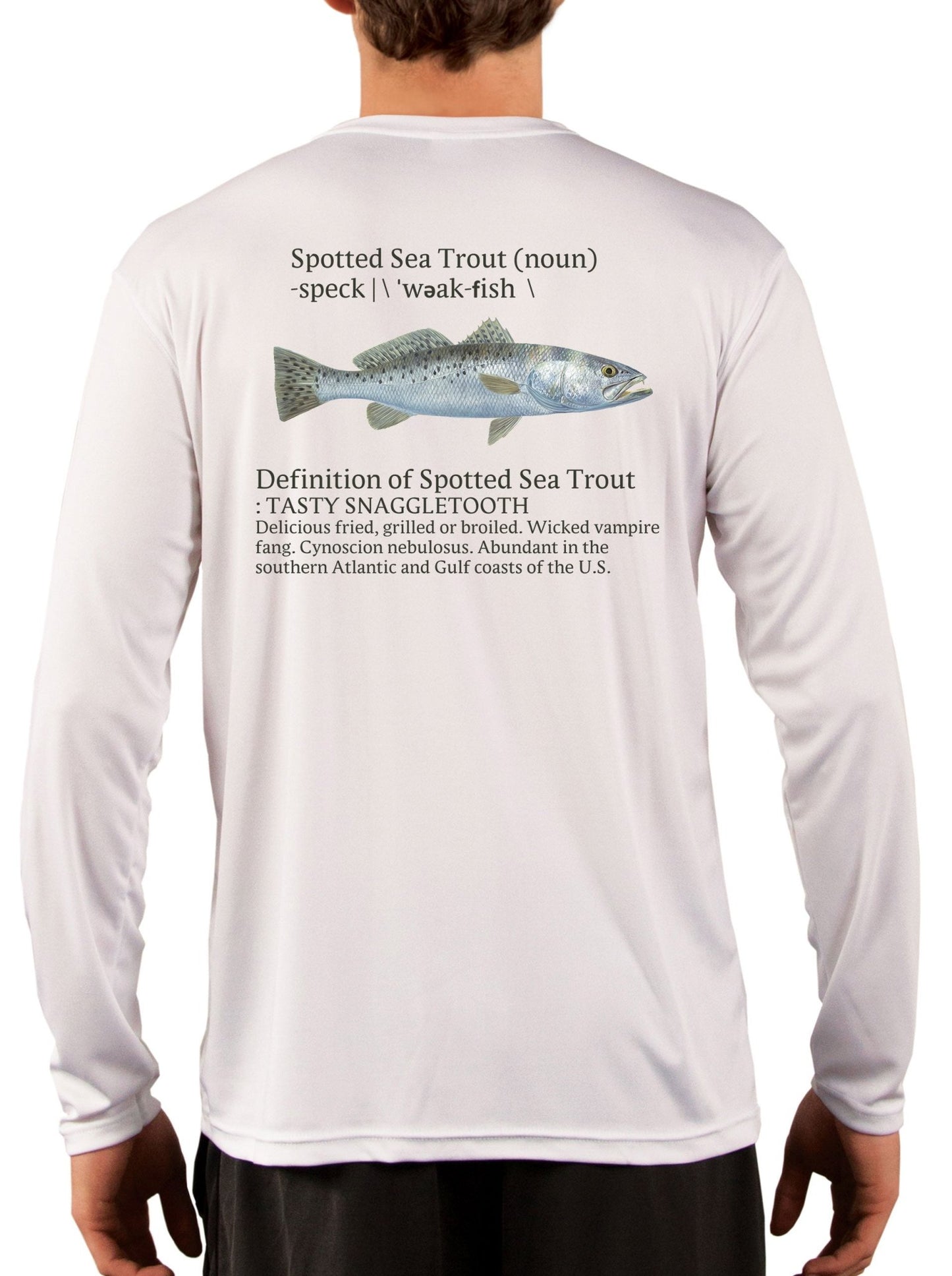 Speckled Trout Fishing Shirts for Men Skiff Inshore - UV +50 Sun Protection Moisture Wicking Technology - Skiff Life