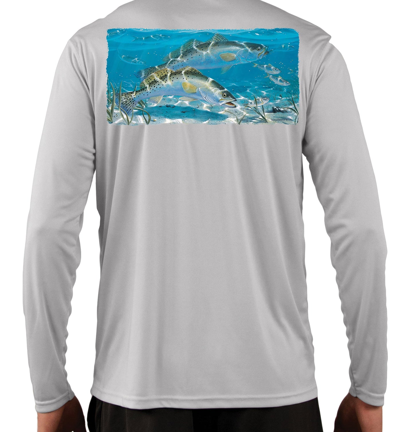 Spotted Sea Trout Fishing Shirts Quick Dry Lightweight UPF 50+ Long Sleeve Moisture Wicking - Skiff Life