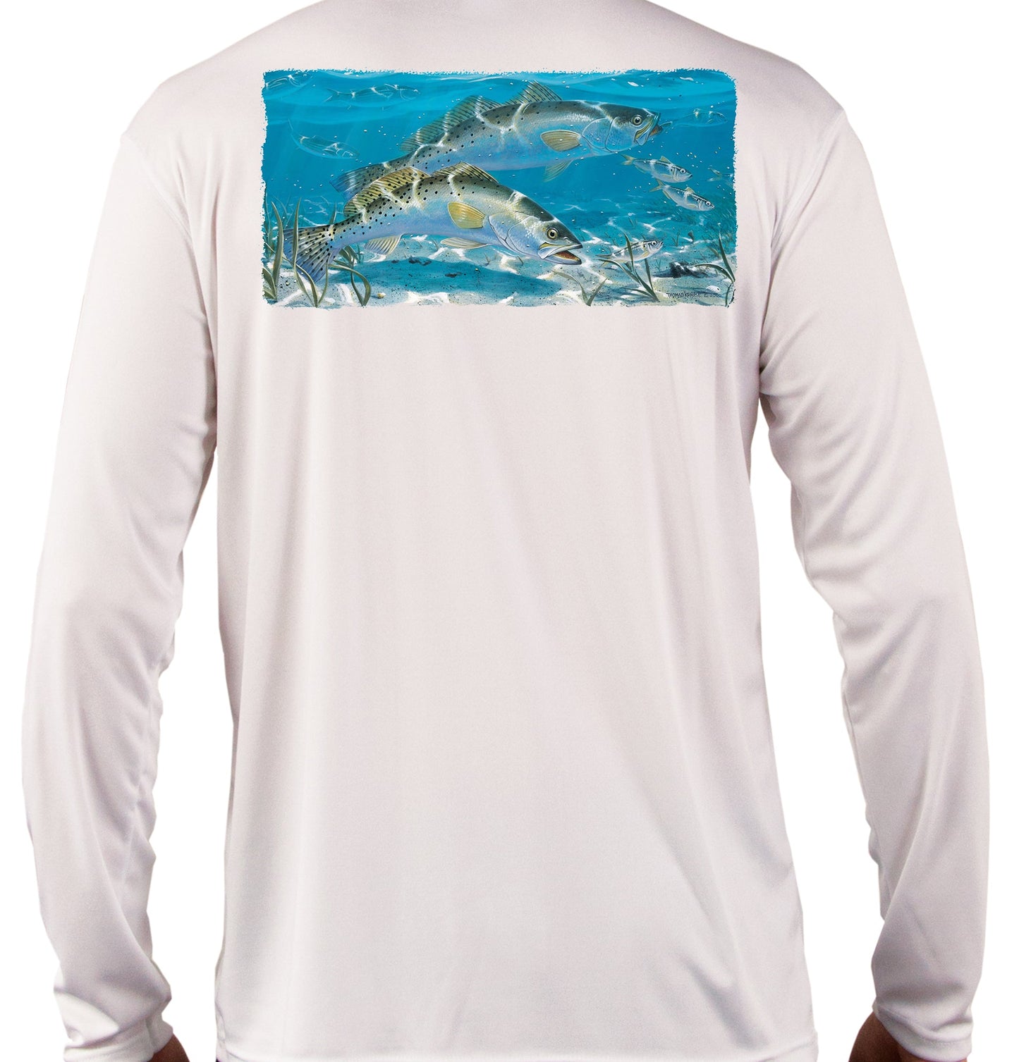 Spotted Sea Trout Fishing Shirts Quick Dry Lightweight UPF 50+ Long Sleeve Moisture Wicking - Skiff Life