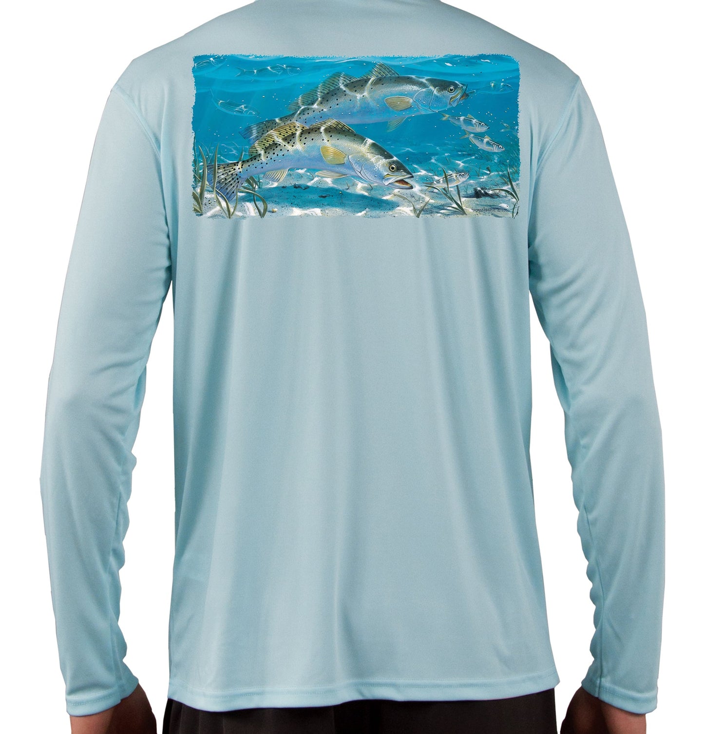 Spotted Sea Trout Fishing Shirts Quick Dry Lightweight UPF 50+ Long Sleeve Moisture Wicking - Skiff Life