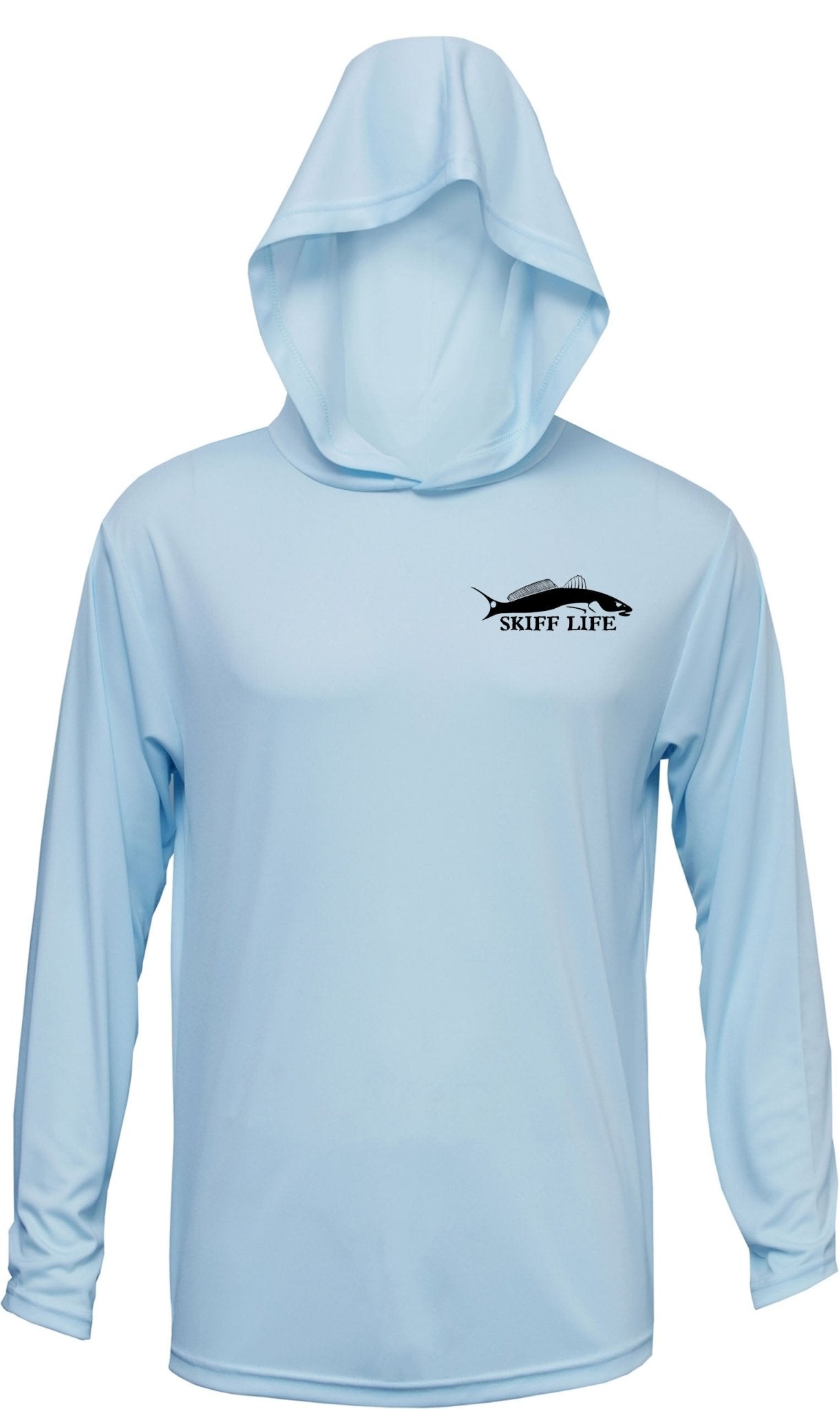 Skiff Life Spotted Sea Trout Hoodies For Men Red Drum Long Sleeve Moisture Wicking UV Sun Protection Moisture Wicking - Blue