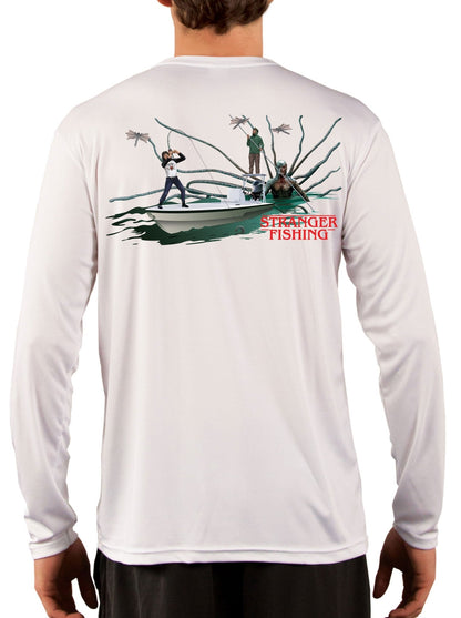 Stranger Fishing with Eddie, Dustin and Vecna Fishing Shirt - Skiff Life