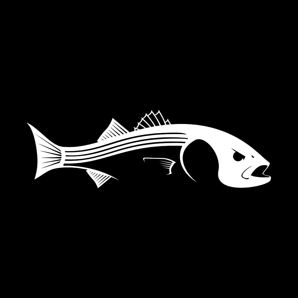 Striped Bass Decal UV - Protected Vinyl Detailed Striper Sticker for Vehicles, Boats, Coolers - Skiff Life