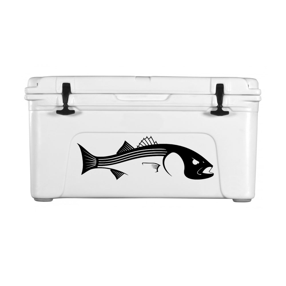 Striped Bass Decal UV - Protected Vinyl Detailed Striper Sticker for Vehicles, Boats, Coolers - Skiff Life