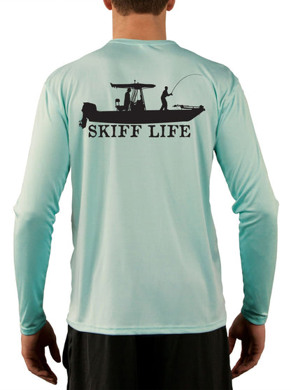 T - Top Boat Shirt Design Long Sleeve Mens Fishing Shirt - Skiff Life