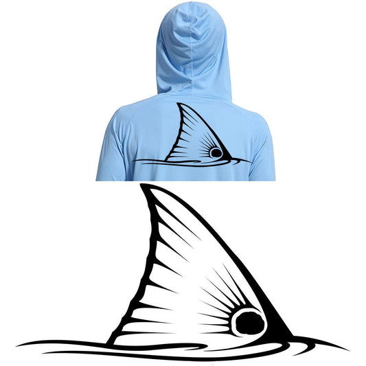 Tailing Redfish Fishing Hoodie optional Flag Sleeve - Skiff Life