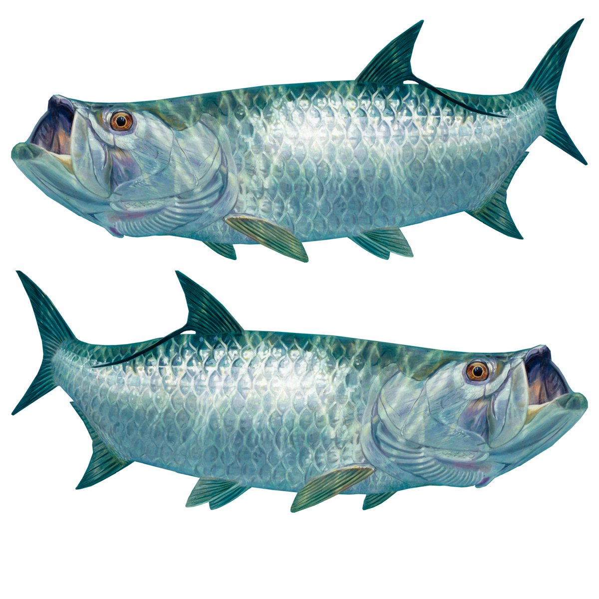 Tarpon Decals Fishing Stickers Lifelike Mini - Skiff Life