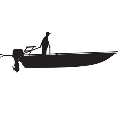 Tiller Skiff Grab Bar Decal 10X4 UV Protected Outdoor Vinyl Sticker - Skiff Life