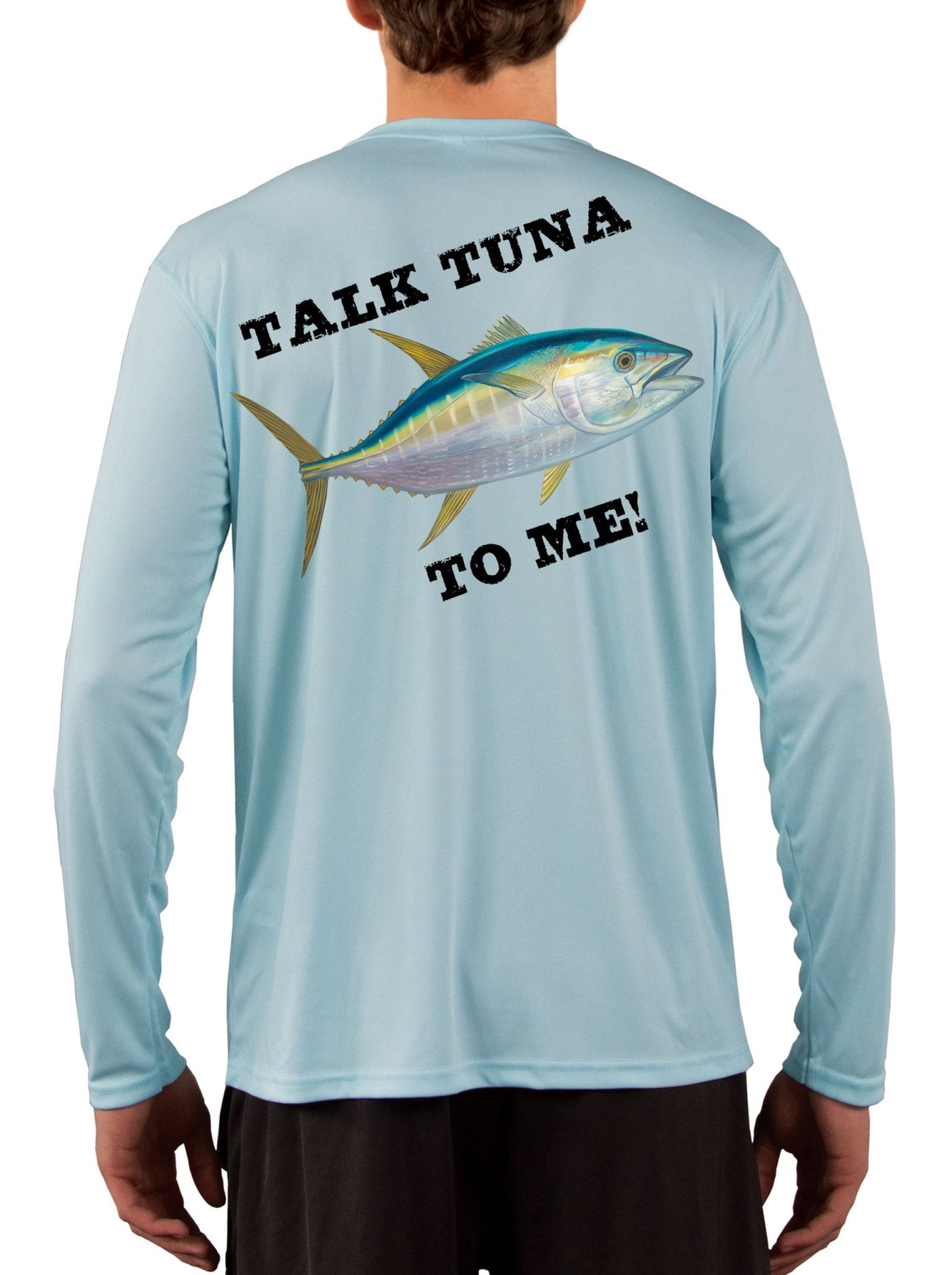 Tuna Fishing Shirts Long Sleeve, Moisture Wicking, 50+ UPF Fabric UV Protection Yellowfin Albacore Bluefin Fish - Skiff Life