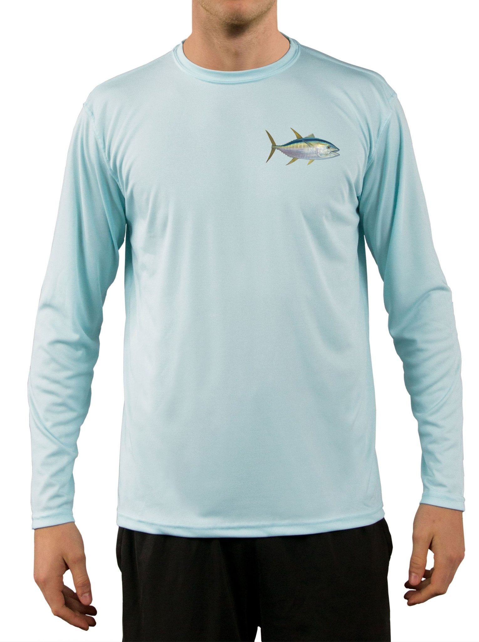 Tuna Fishing Shirts Long Sleeve, Moisture Wicking, 50+ UPF Fabric UV Protection Yellowfin Albacore Bluefin Fish - Skiff Life