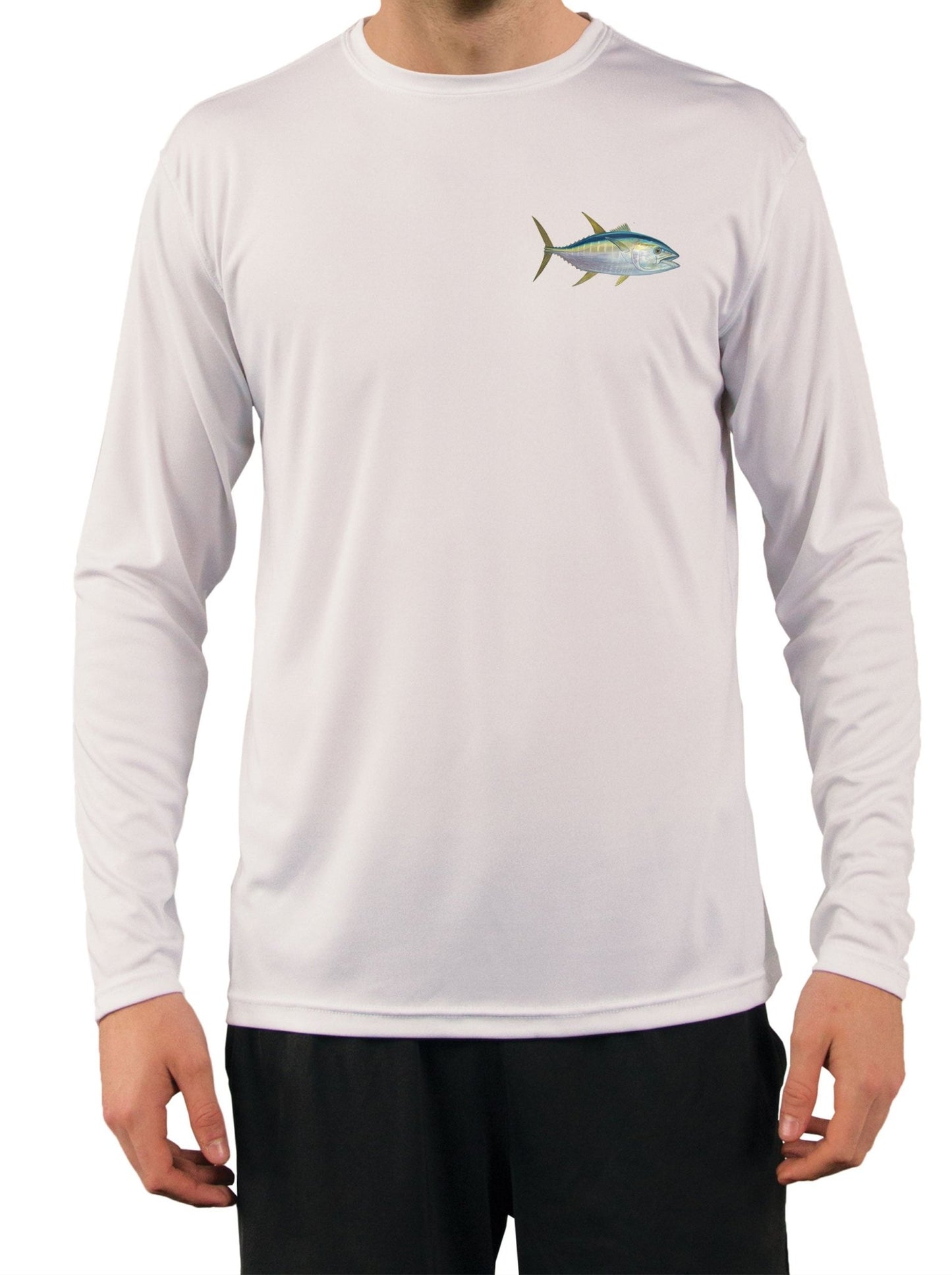 Tuna Fishing Shirts Long Sleeve, Moisture Wicking, 50+ UPF Fabric UV Protection Yellowfin Albacore Bluefin Fish - Skiff Life