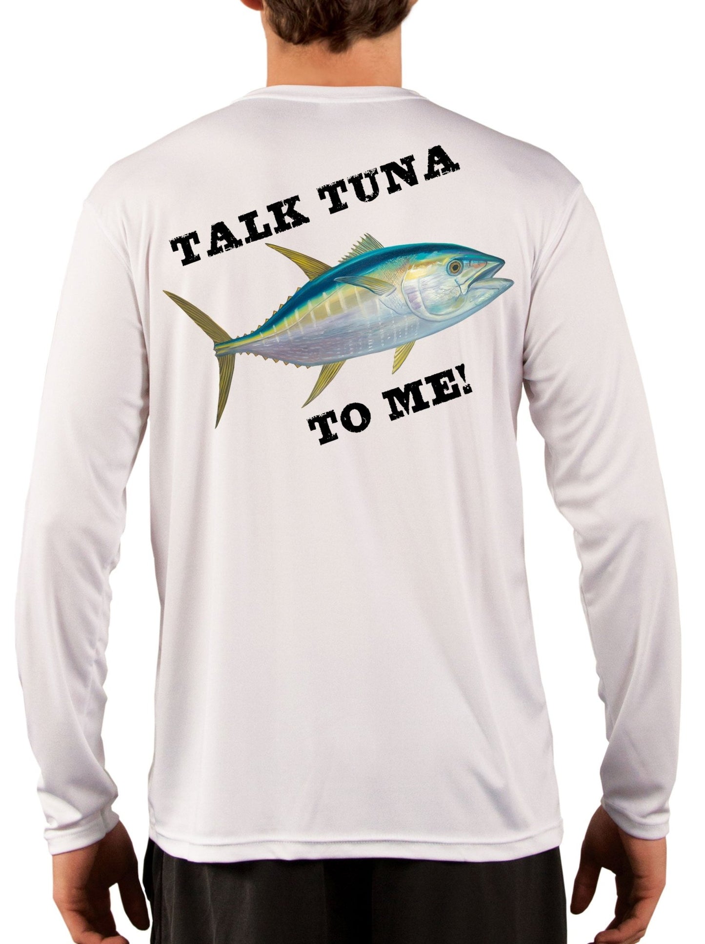 Tuna Fishing Shirts Long Sleeve, Moisture Wicking, 50+ UPF Fabric UV Protection Yellowfin Albacore Bluefin Fish - Skiff Life