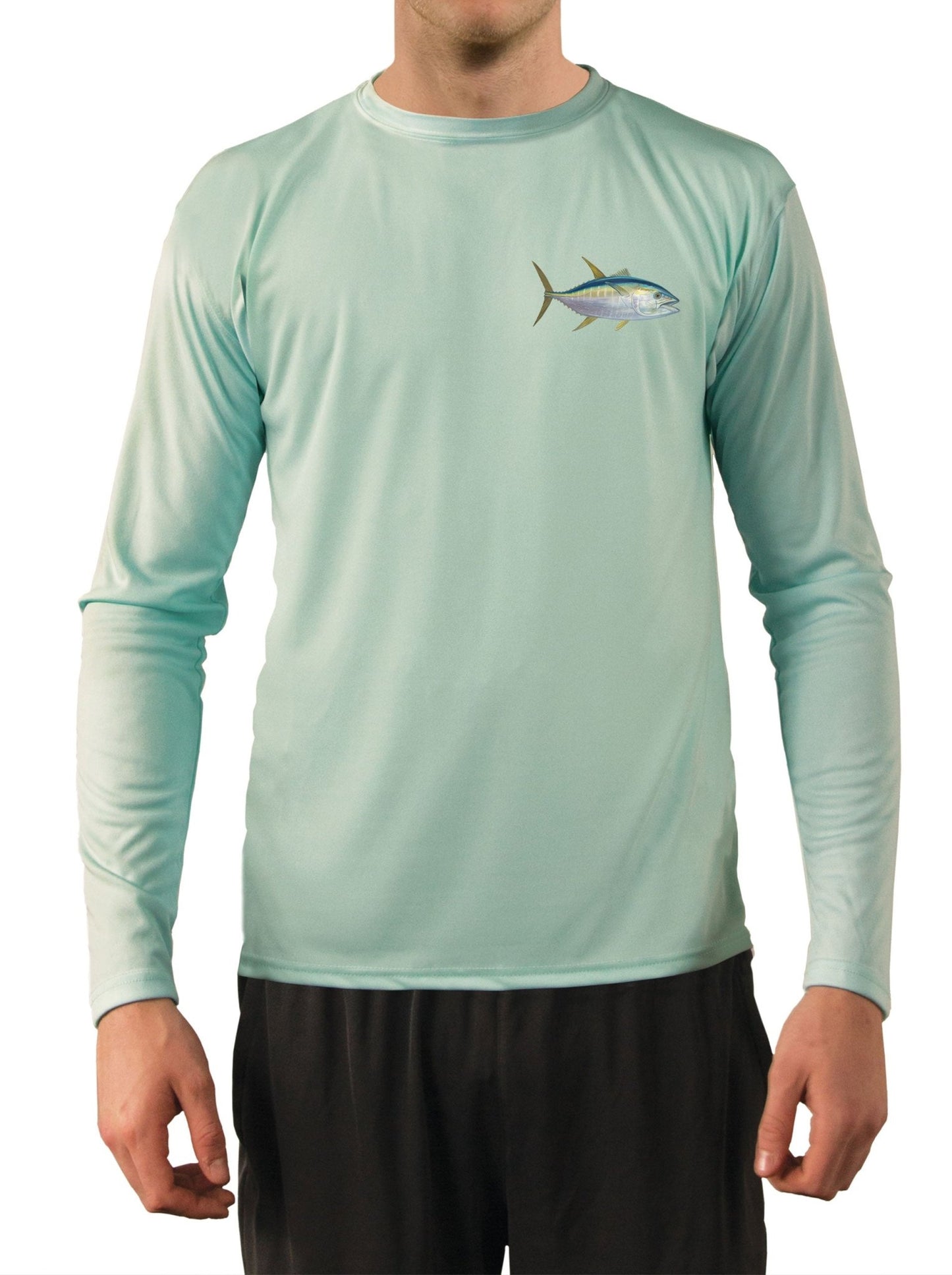 Tuna Fishing Shirts Long Sleeve, Moisture Wicking, 50+ UPF Fabric UV Protection Yellowfin Albacore Bluefin Fish - Skiff Life