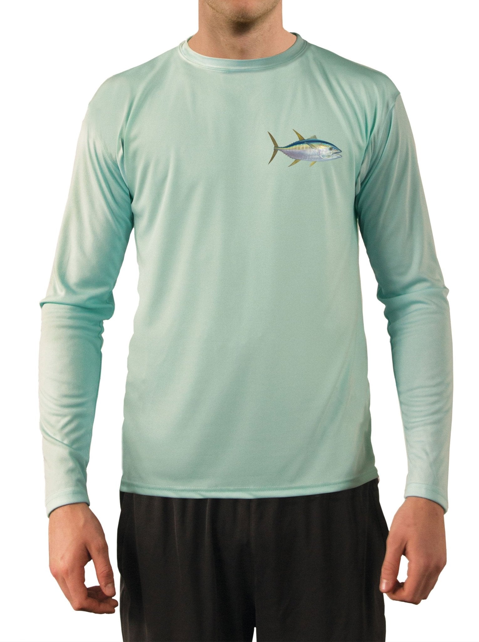 Wicked Tuna Fishing Shirts Long Sleeve, Moisture Wicking 50+ UPF UV Protection Yellowfin Albacore Bluefin Fish - Skiff Life