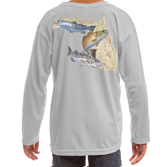 Youth/Kids Fishing Shirts Snook, Redfish & Trout - Skiff Life