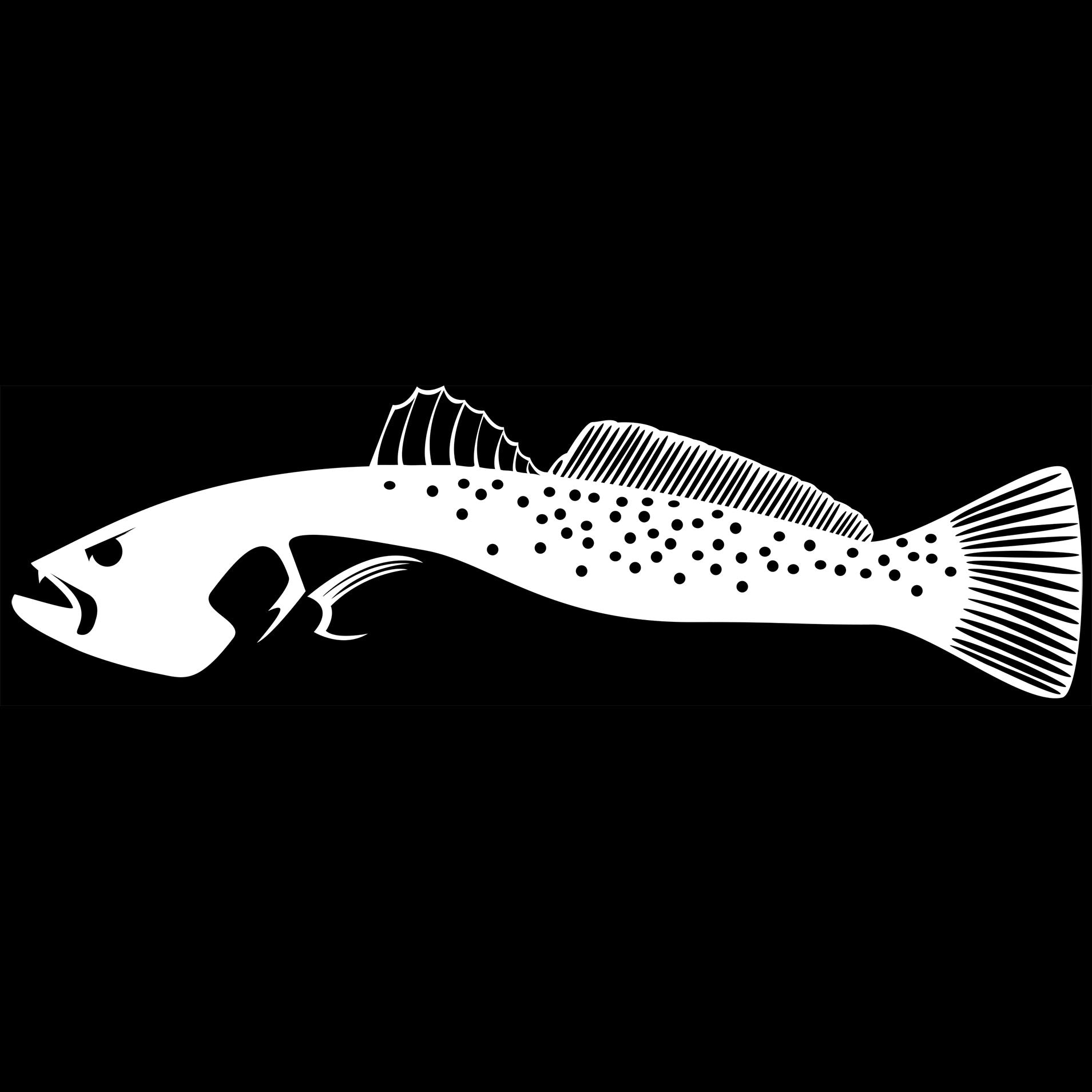 Skiff Life Sea Trout Fishing Stickers - Seatrout UV Protected Car Deca