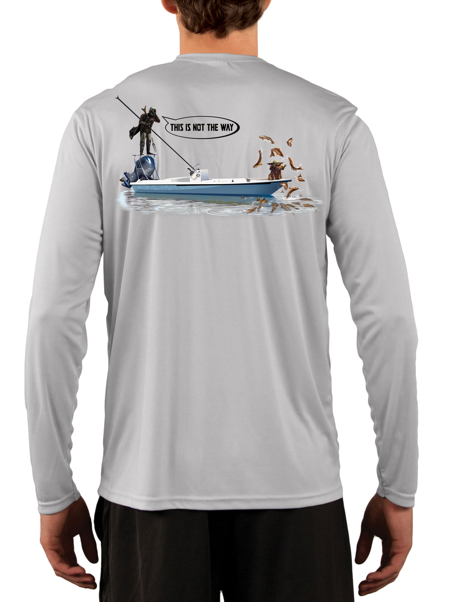 Mandalorian Grogu Baby Yoda Fishing Shirts For Men Star Wars