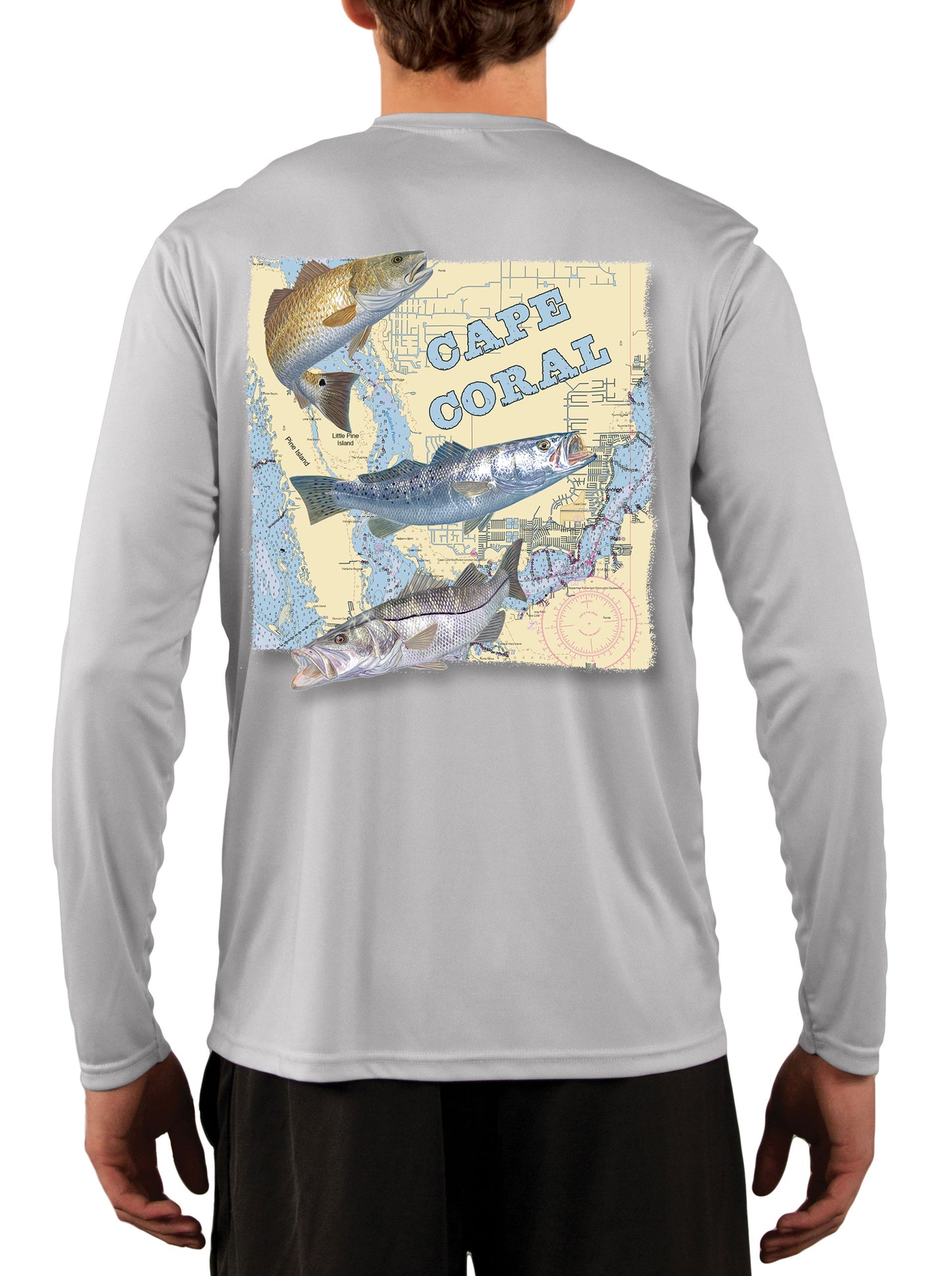 Cape Coral Florida Fishing Shirts For Men Redfish Speckled Sea Trout S