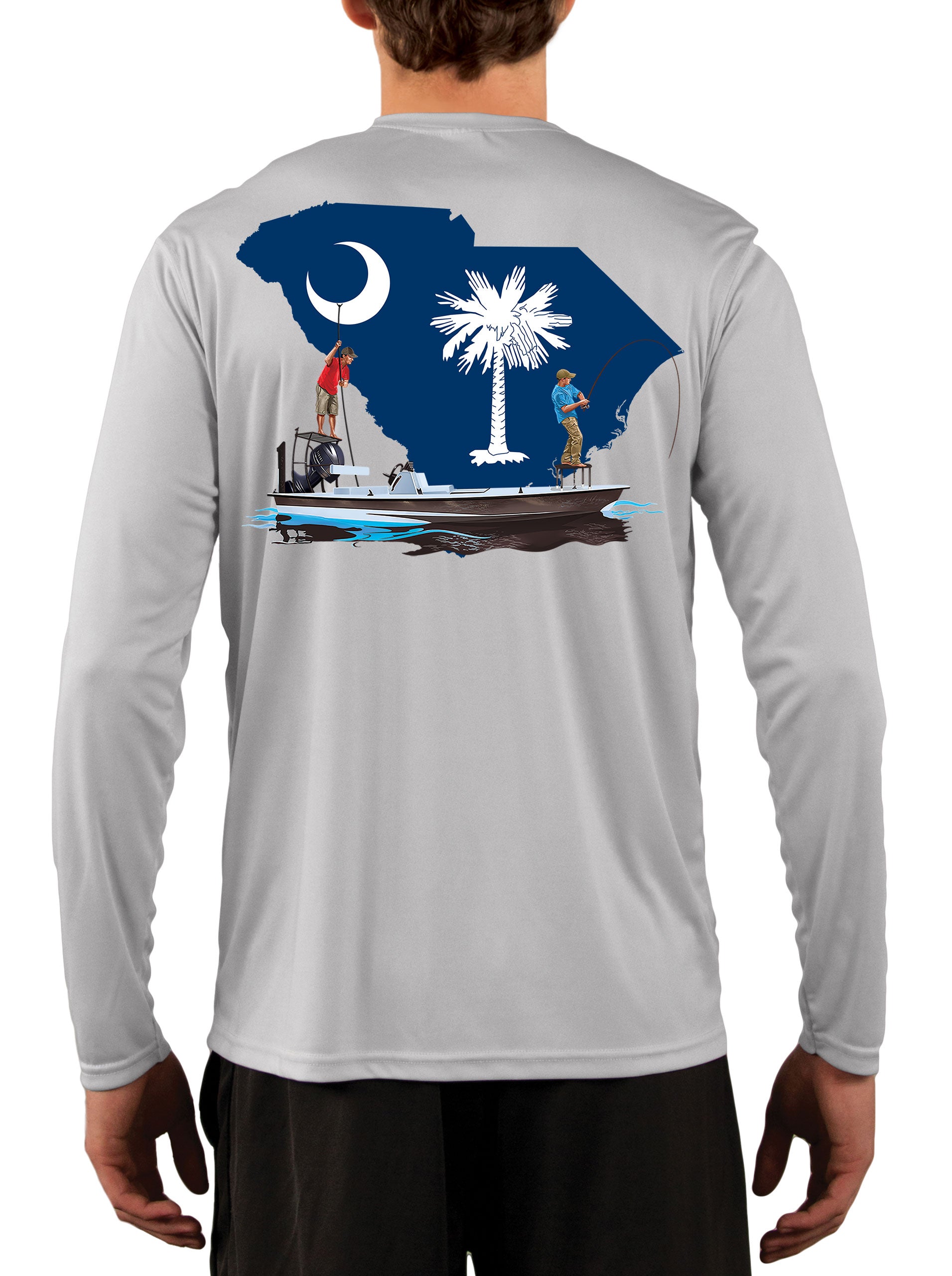 Fishing Shirt Poling Skiff South Carolina State Flag – Skiff Life
