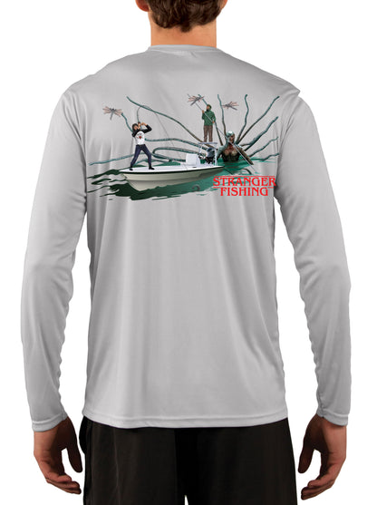 Stranger Fishing with Eddie, Dustin and Vecna Fishing Shirt - Skiff Life