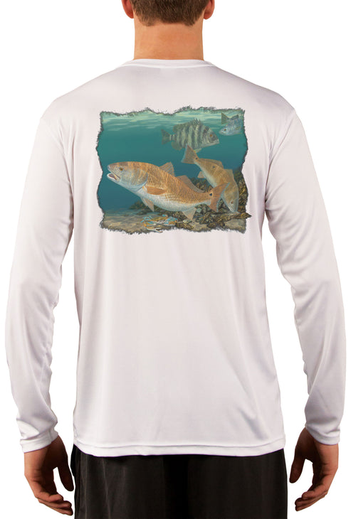 Redfish Sheepshead Design by Randy McGovern Fishing Shirts For Men ...