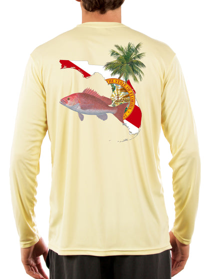 Red Snapper Florida Men's Fishing Shirt - Skiff Life